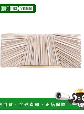 日本直邮日本直邮DRESS+ cyb5586 Dress Plus 褶皱派对手拿包（米