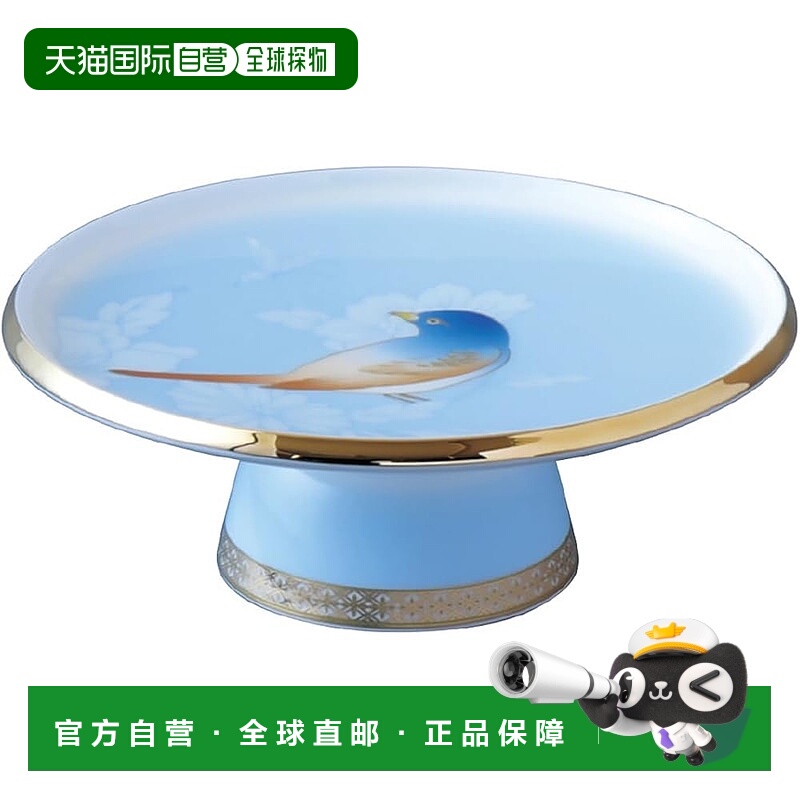 【日本直邮】鸣海 Compote Ramage 18cm蓝鸟图案可爱时尚蛋糕立盘