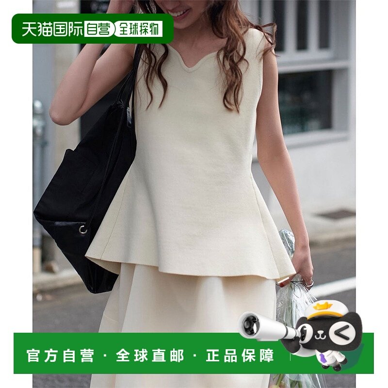 日本直邮KOBE LETTUCE 心形领口后背喇叭针织上衣 [C7484] KO5653