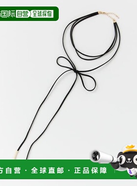 1h可退 日本直邮官方授权 SENSE OF PLACE 麂皮三连长款蝴蝶结项