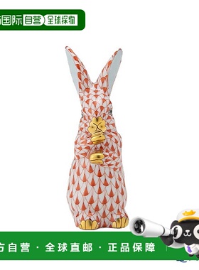 日本直邮HEREND 人偶 VH 站立兔子 橙色 9 厘米 15338-0-00 VH 系