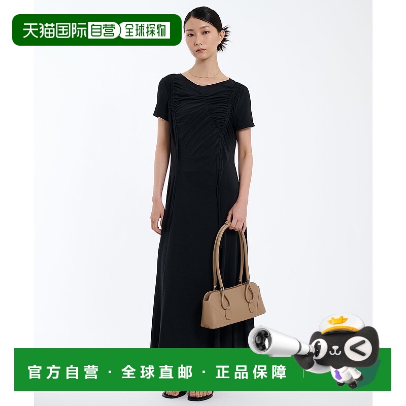 1h可退 日本直邮PUBLIC TOKYO女装夏日清凉修身剪裁不规则褶皱连