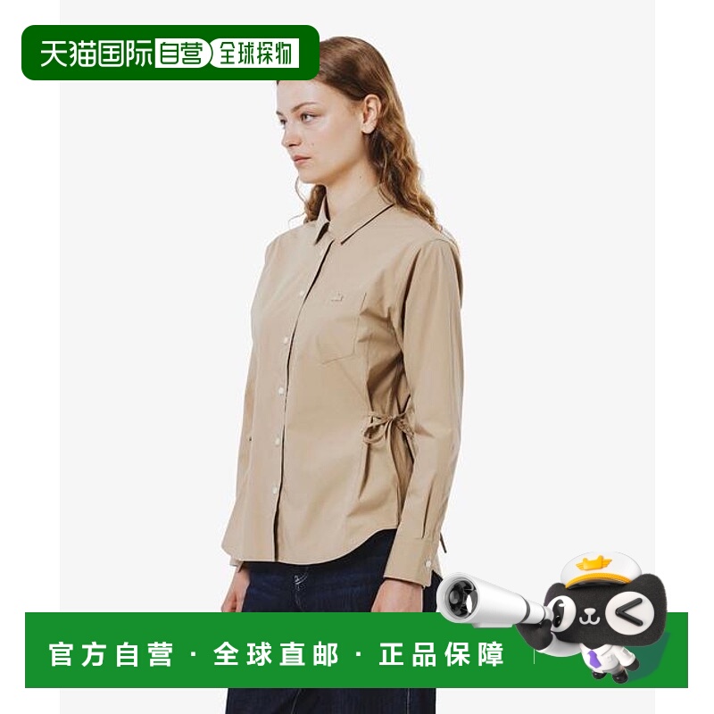 1h可退 日本直邮LACOSTE 蝴蝶结装饰弹力长袖衬衫