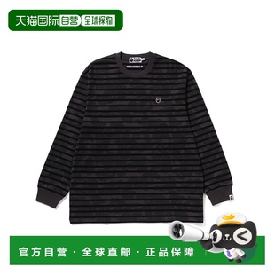 SOLID APE CAMO 宽松条纹长袖 日本直邮A T恤开衫 BATHING