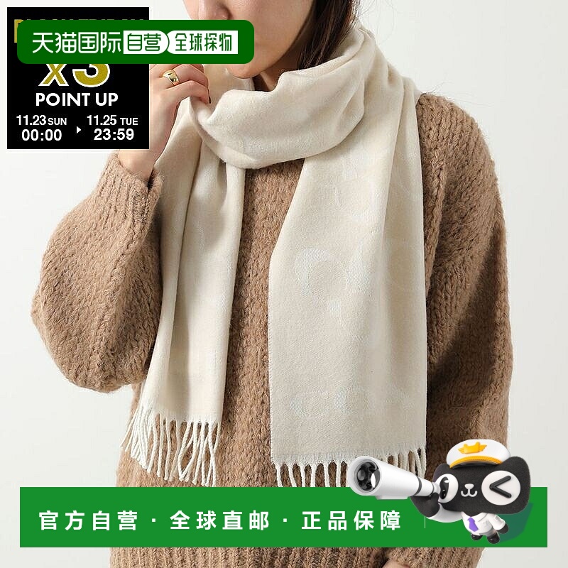 日本直邮COACH BIAS SIGNATURE C 围巾 CO100317 女士羊毛羊绒 C