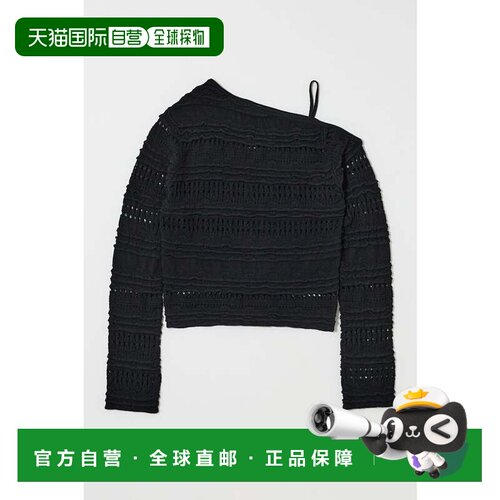 日本直邮RANDOM STRIPE 露肩上衣 黑色