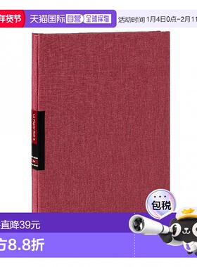 【日本直邮】Nakabayashi仲林 相册 简约风格 红色A-A4D-171-R