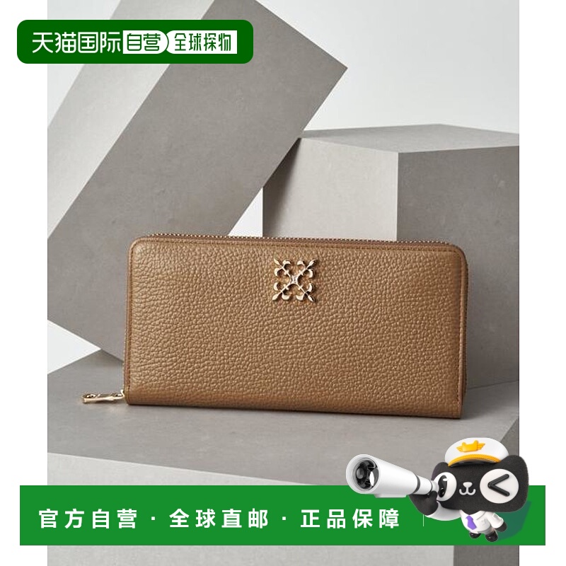 1h可退 日本直邮官方授权 russet Monogram Plate圆拉链钱包(SO-3