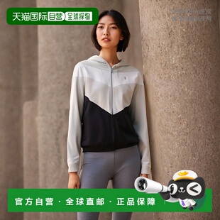 日本直邮GOSEN 女士拉绒衬里弹力拉链大衣连帽衫上衣灰色米色灰色