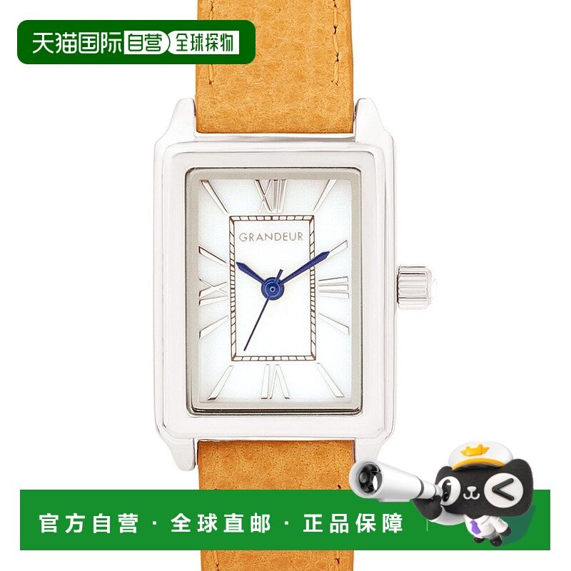 日本直邮GRANDEUR方形表盘时尚大气女士手表ESL073W1