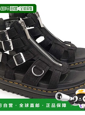日本直邮Dr.Martens 角斗士凉鞋 女士 OLSON 中心拉链皮革厚底真