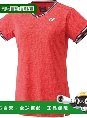 【日本直邮】尤尼克斯 女士运动半袖衫  20779 珍珠红短袖新款