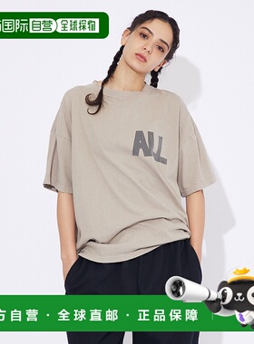 1h可退 日本直邮REMI RELIEF 男女同款背后字母印花大号T恤 04510