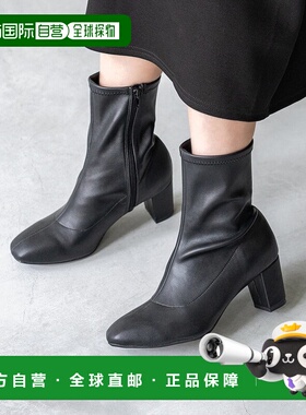 日本直邮Menue 方形鞋头弹力靴 [ME8623BW01031]