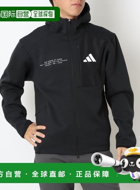 日本直邮阿迪达斯男士 Adaptation 常规版型连帽全拉链运动上衣（