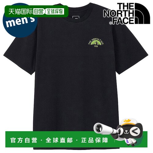 日本直邮THE NORTH FACE 男士短袖 ES 山地标志T恤 [NT32686-K SS