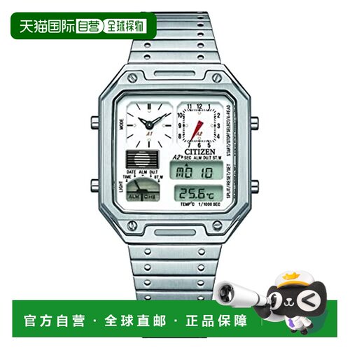 【日本直邮】Citizen西铁城 手表 方形大表盘4机芯防水表JG2120-6