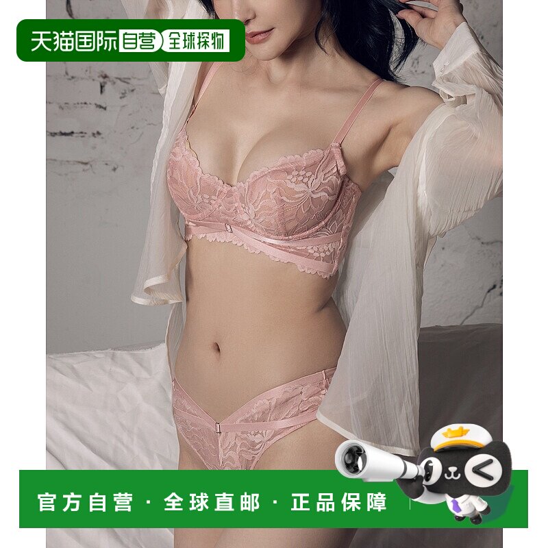 1h可退 日本直邮tu-hacci 女装 非垫圈蕾丝内衣套装 透肤设计 a16