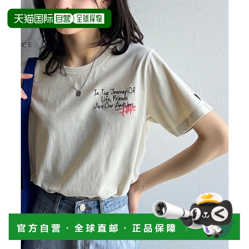 1h可退 日本直邮Classical Elf 女士涂鸦刺绣有机棉短袖T恤 ce126