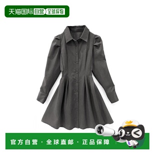 日本直邮日潮 GRL 力量肩膀喇叭袖衬衫连衣裙 k9109b