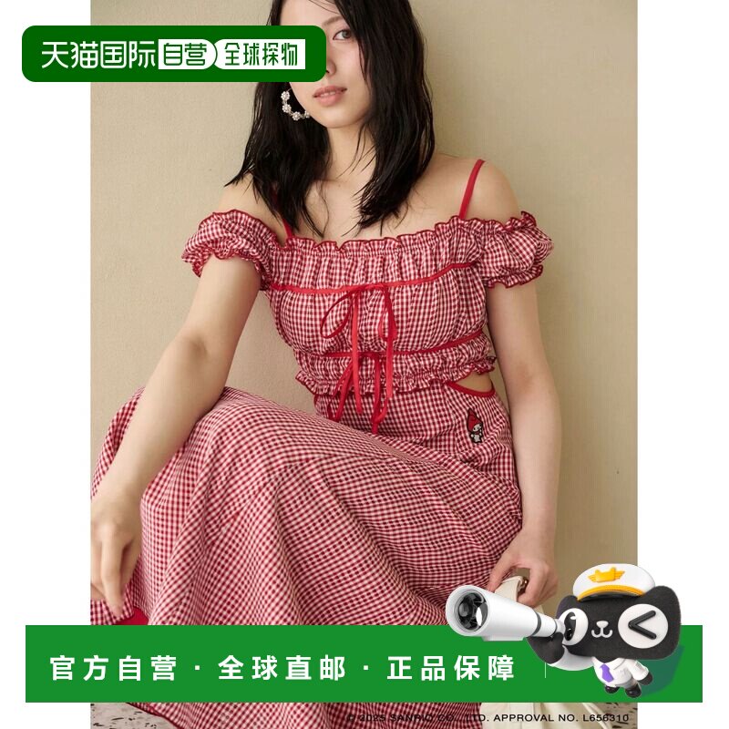 日本直邮MERCURYDUO 女士马里梅洛迪刺绣剪裁吊带连衣裙 00253030