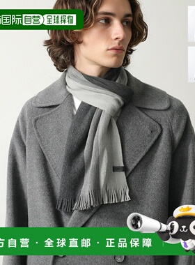 日本直邮Calvin Klein 男士流苏围巾 CKMC523228 条纹皮革 Logo