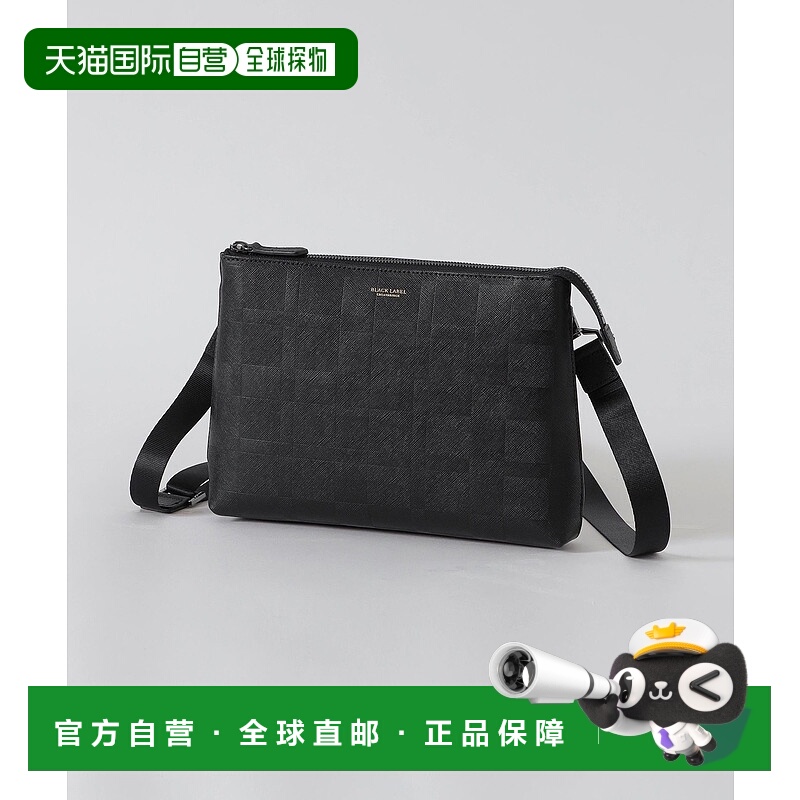 1h可退 日本直邮BLACK LABEL CRESTBRIDGE 男士 牛皮刺纹方型斜挎