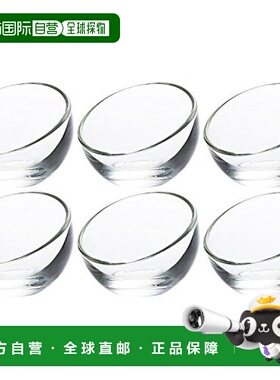 【日本直邮】ADERIA La-Loshell玻璃小碗凉菜碗12x9cm6只 H-3994