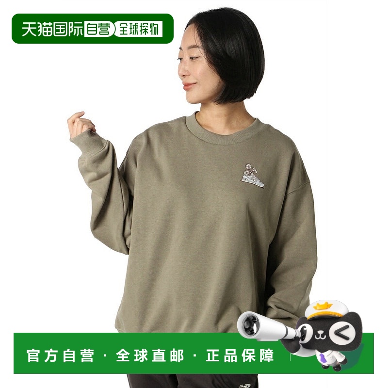 日本直邮 New Balance 女士Flower Shoe Crew运动套头衫