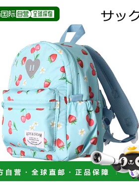 日本直邮Kids Foret 独角兽与草莓印花 防水 儿童卡通 双肩包 B81