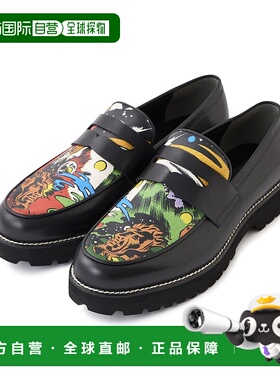1h可退 日本直邮XLARGE 男士涂鸦图案牛皮厚底乐福鞋 10125205200