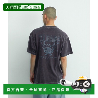 日本直邮XLARGE 男女同款 复古做旧短袖T恤 10126【付后1h可退】