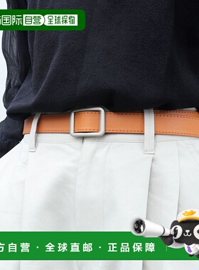 日本直邮florge 无段阶调整复古皮革哑光扣腰带 [FL8218EW08174]