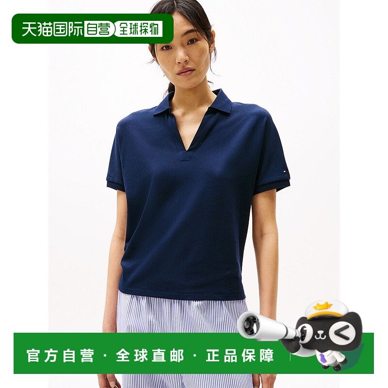 日本直邮TOMMY HILFIGER 莱赛尔开领宽松polo衫 [TO3203EW012373]