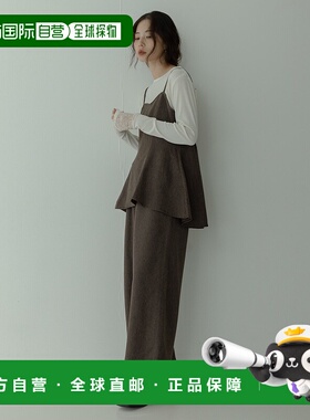 1h可退 日本直邮Sonny Label 女装 格纹背心裤两件套 宽松显瘦套