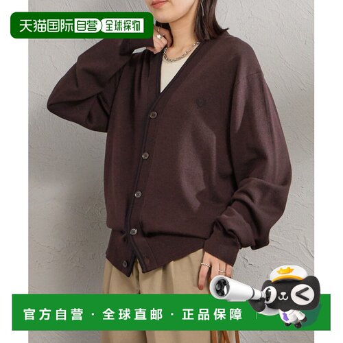 日本直邮FRED PERRY 男女同款 V领经典针织开衫 109支付后1h可退