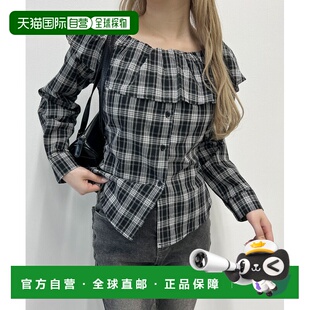 日本直邮PHILLY 女装 露肩格纹衬衫 2WAY可调节蝴蝶结设计 PL26SP