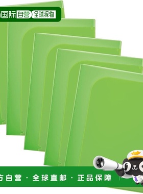 【日本直邮】加双页夹 A4 垂直 6 口袋 绿色 5 本书 FL-200MH 79-