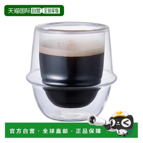 【日本直邮】KINTO KRONOS 双层耐热玻璃浮空杯 80ml 透明 甜点杯