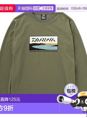 日本直邮Daiwa Wear Graphic Long T恤 Surf WM Olive DE-6122