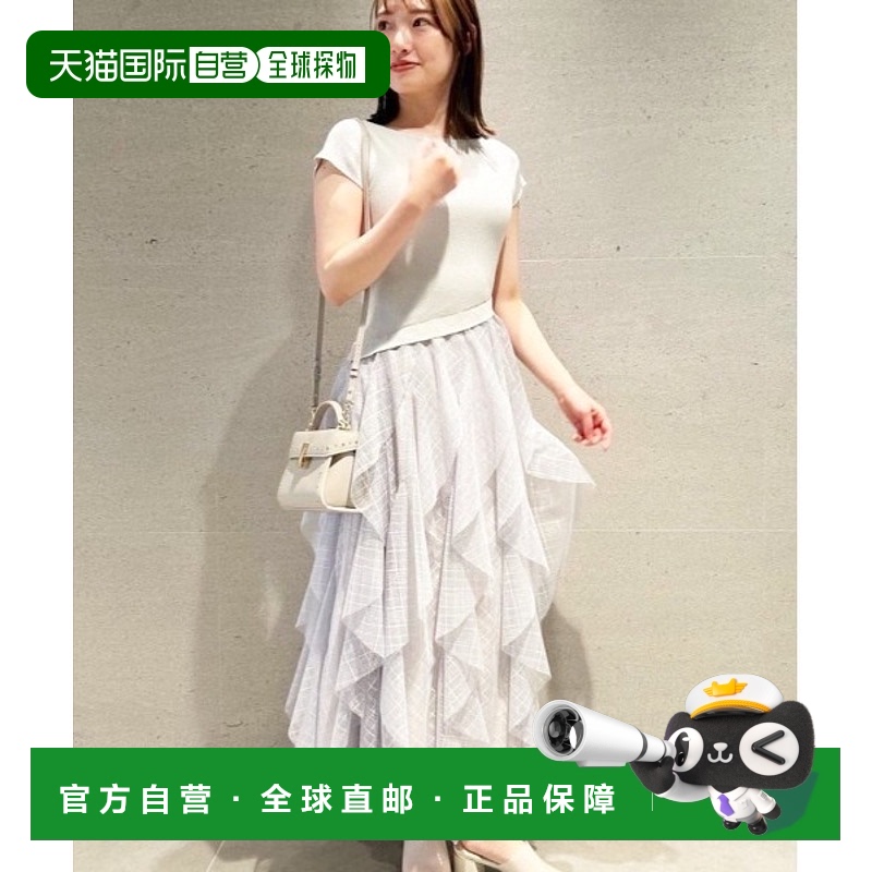 1h可退 日本直邮CELFORD 女士拼接针织格纹连衣裙 CWNO254012裙子