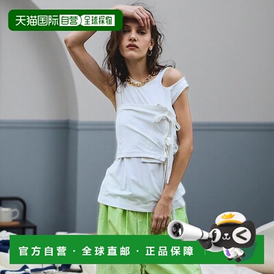 1h可退 日本直邮MAISON SPECIAL 女士蝴蝶结露肩无袖T恤 21251416