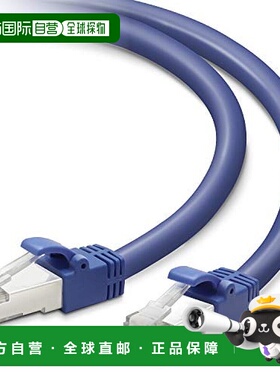 【日本直邮】ELECOM宜丽客LAN电缆CAT7防指甲折接连接器蓝色3m