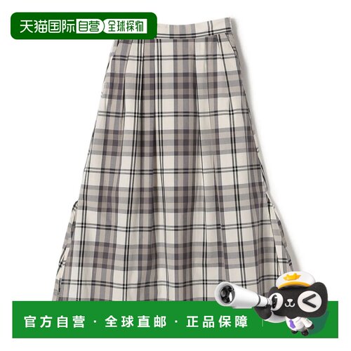 日本直邮SHIPS Primary Navy Label: 可机洗大格纹A字裙