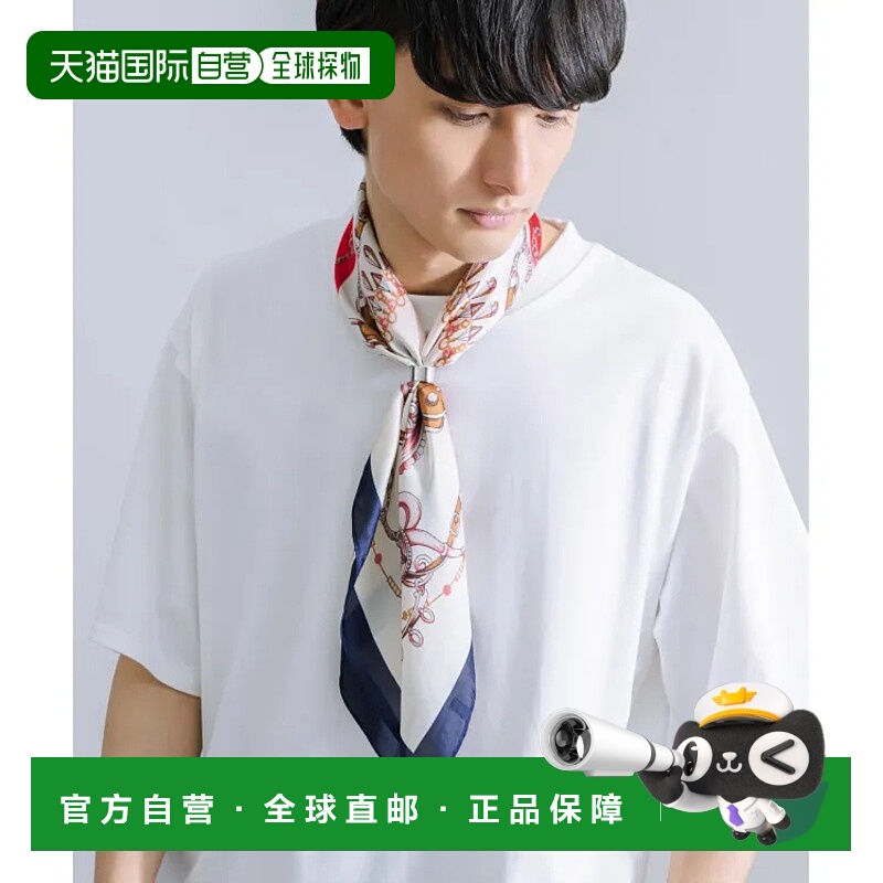 1h可退 日本直邮Rocky Monroe男女同款大尺寸全印花围巾配围巾环