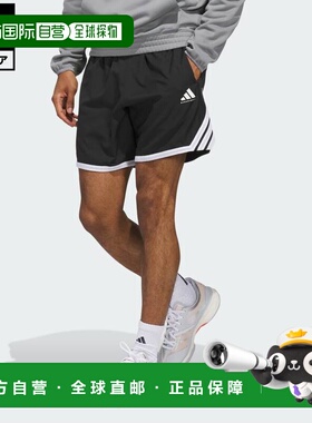 日本直邮adidas 疯狂轻篮球短裤 男士运动服 [JN0] 黑色