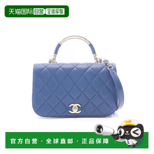 日本直邮中古二奢Chanel香奈儿女包A级95新Top handle手拎斜挎2用