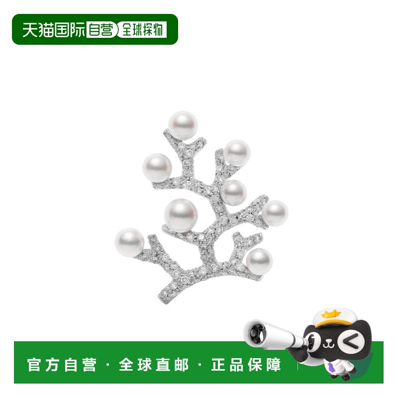 日潮跑腿Mikimoto御木本成人小众胸针银色简约闪烁时尚2.6cm