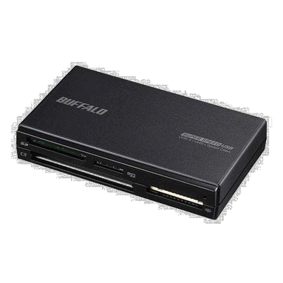【日本直邮】巴法络Buffalo UHS-II适用USB 0/2多功能读卡器 黑色