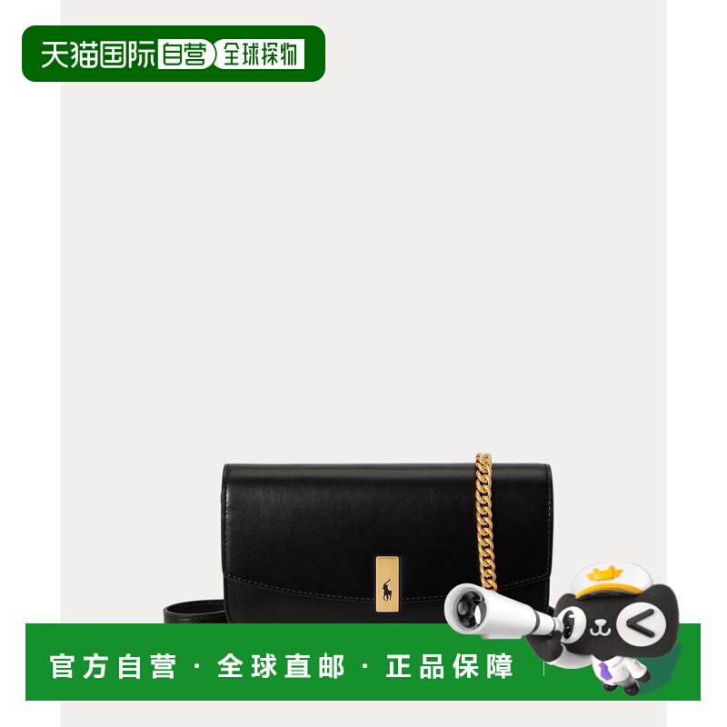 日本直邮Ralph Lauren Polo ID 皮革链条钱包与手袋 001黑色